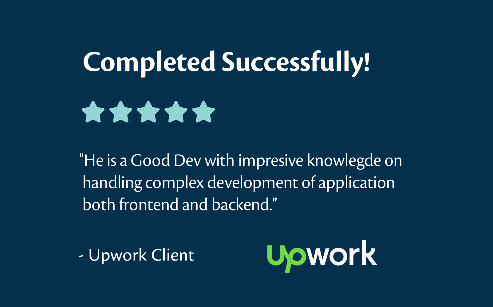 Upwork Client Testimonial 3